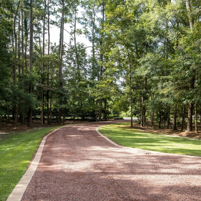 Gravel private roadway installed and maintained by MJP Driveways in Dorset