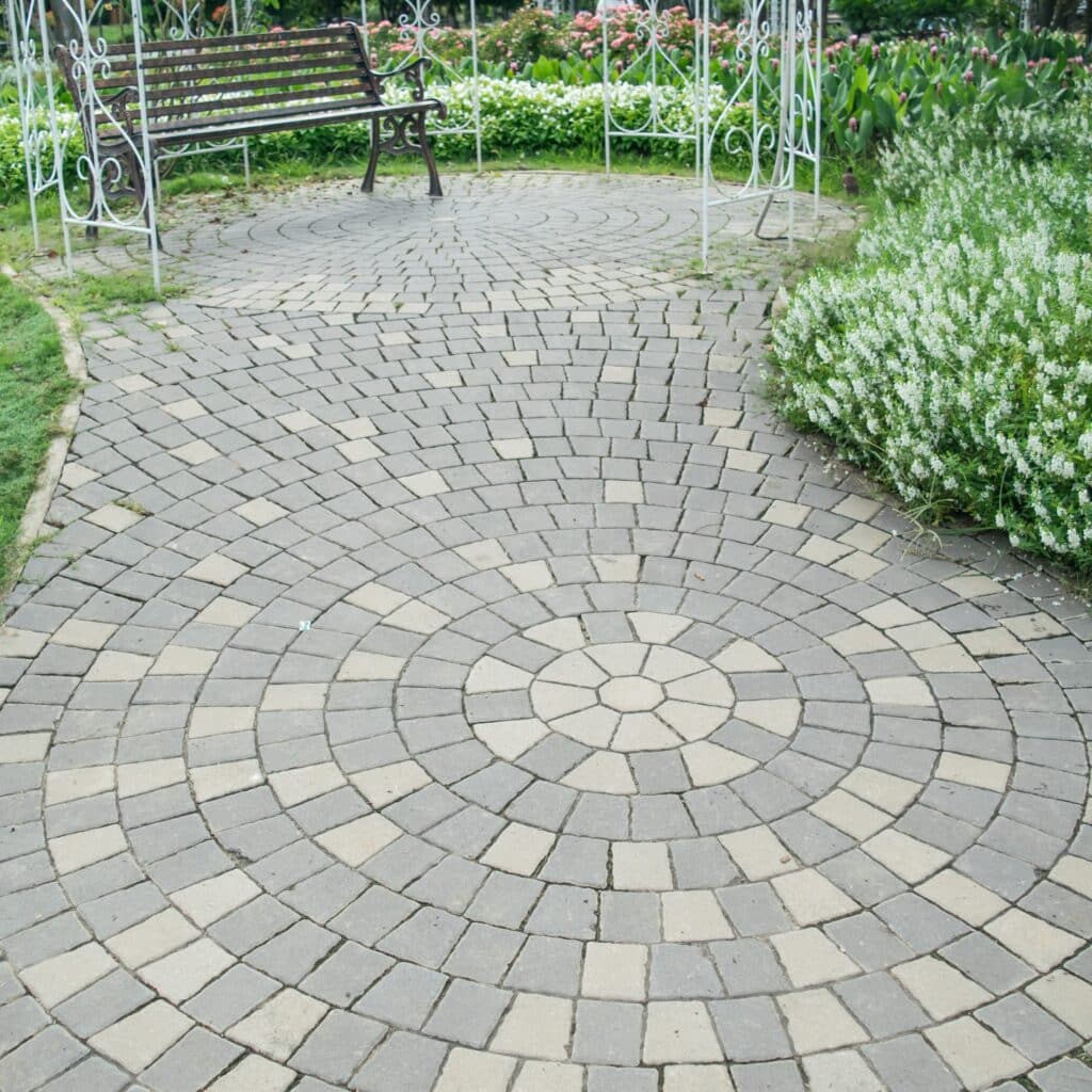 Block paving at private park in Dorset